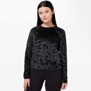 Lululemon Warm Down Crew *Crushed Velvet in Black